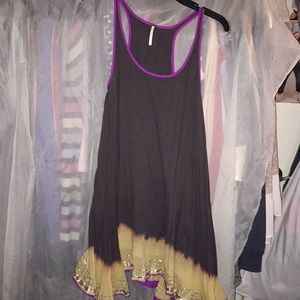 FREE PEOPLE Tie Dye metallic dress